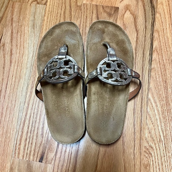 Tory Burch Miller Cloud | Gold, Size 7 - Box and Dust Bag included - Picture 4 of 7